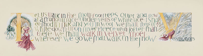 Velvet Shoes- a  Calligraphy art print by Tess Cooling